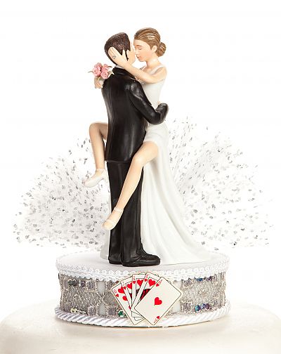 "Taking a Gamble" Wedding Cake Topper
