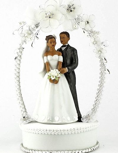  Funny Sexy  African  American Wedding  Bride and Groom Cake  
