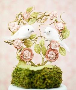 &ldquo;You Landed on my Heart&rdquo; Dove Wedding Cake Topper - JustCakeToppers.com