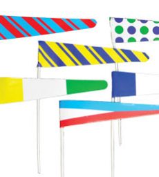 Colorful flag picks cake topper