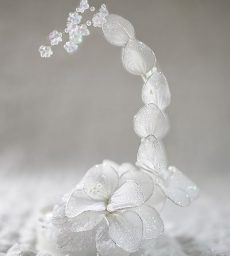 Vintage Glitter Flower Side Arch Porcelain Base