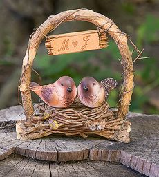 "A Love Nest" - Love Birds In Archway Cake Topper
