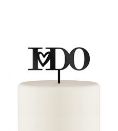 I Do Acrylic Cake Topper - Black