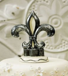 Decorative Fleur De Lis Cake Topper