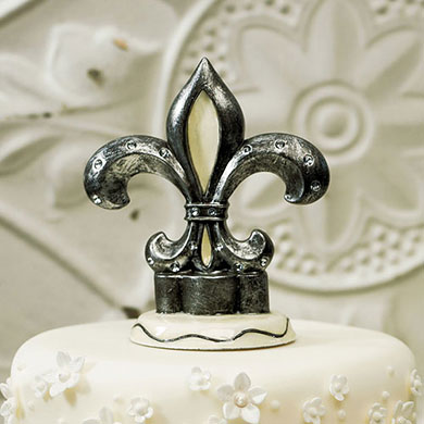 Decorative Fleur De Lis Cake Topper