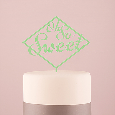 Oh So Sweet Acrylic Cake Topper - Daiquiri Green