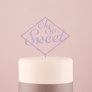 Oh So Sweet Acrylic Cake Topper - Lavender