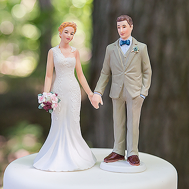 Woodland Bride Porcelain Figurine Wedding Cake Topper