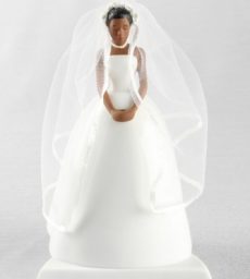 African - American Bride Cake Top