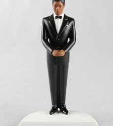 African - American Groom Cake Top