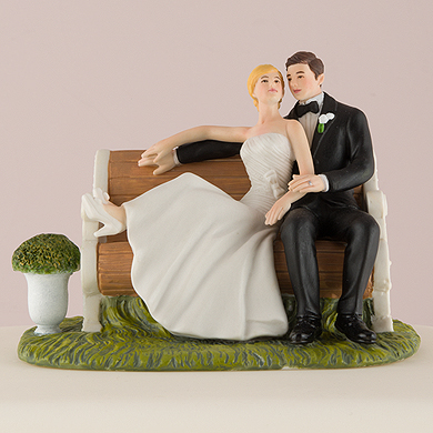 Sitting Pretty On A Park Bench – Couple Figurine