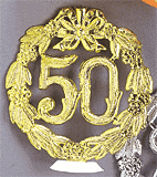 50th Gold Wreath With Base