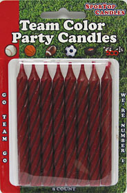 Team Color Candles Deep Red