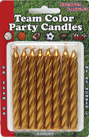 Team Color Candles Gold