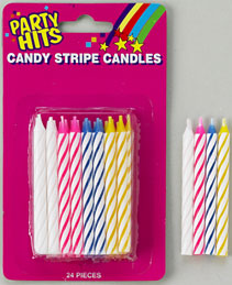 Striped Candles Purple Blister Card