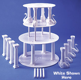 Swan Pillar Sets 12"" White