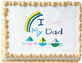 I Love My Dad Edible Image