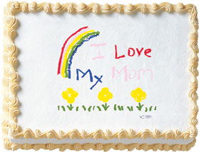 I Love My Mom Edible Image