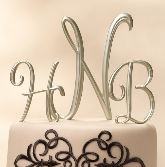 Curved Edge Gold Monogram