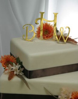 Gold Acrylic Mirror Monogram